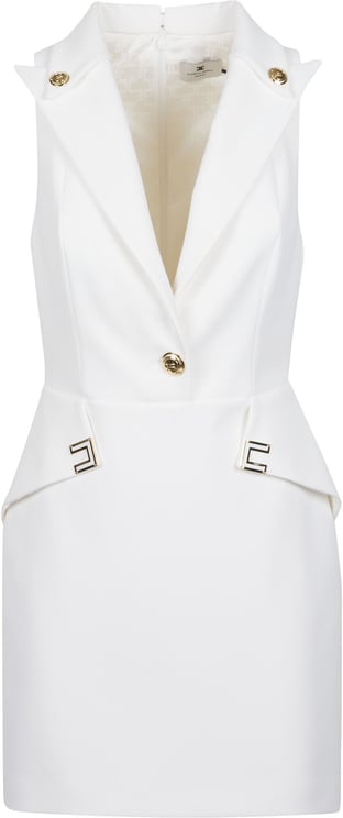 Elisabetta Franchi Sleeveless Dress White