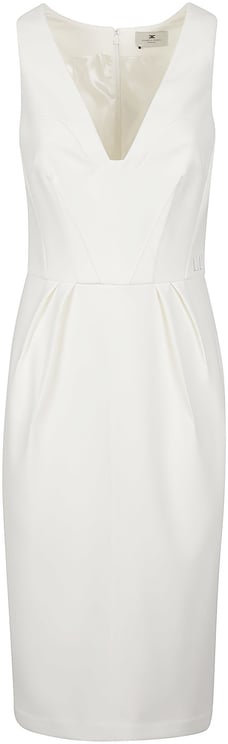 Elisabetta Franchi Midi Dress Nude