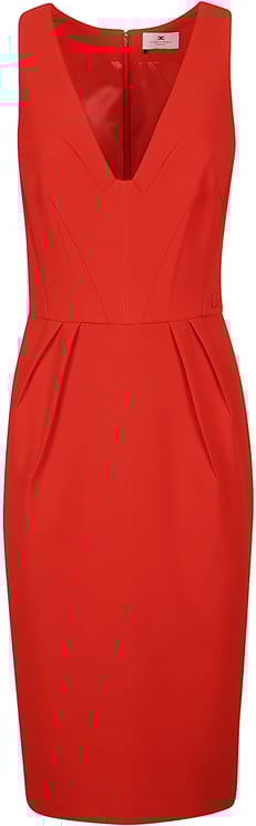 Elisabetta Franchi Midi Dress Red