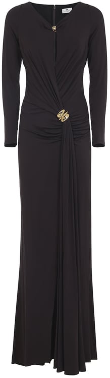 Elisabetta Franchi Elisabetta Franchi Jersey Brown Gown
