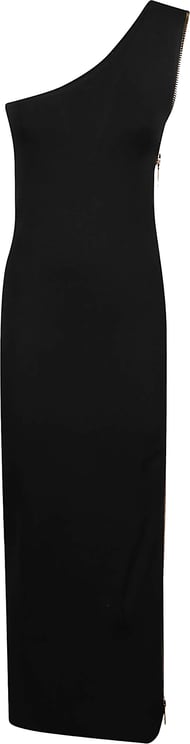 Elisabetta Franchi Red Carpet One Shoulder Long Dress Black
