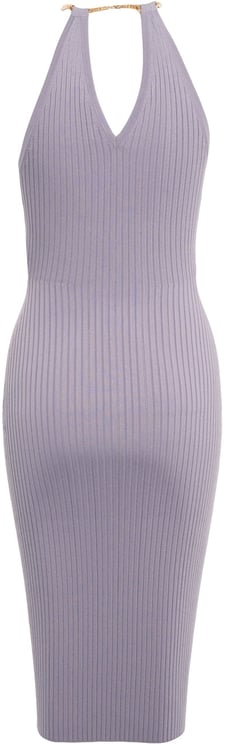 Elisabetta Franchi Knit midi dress with jewel detail
