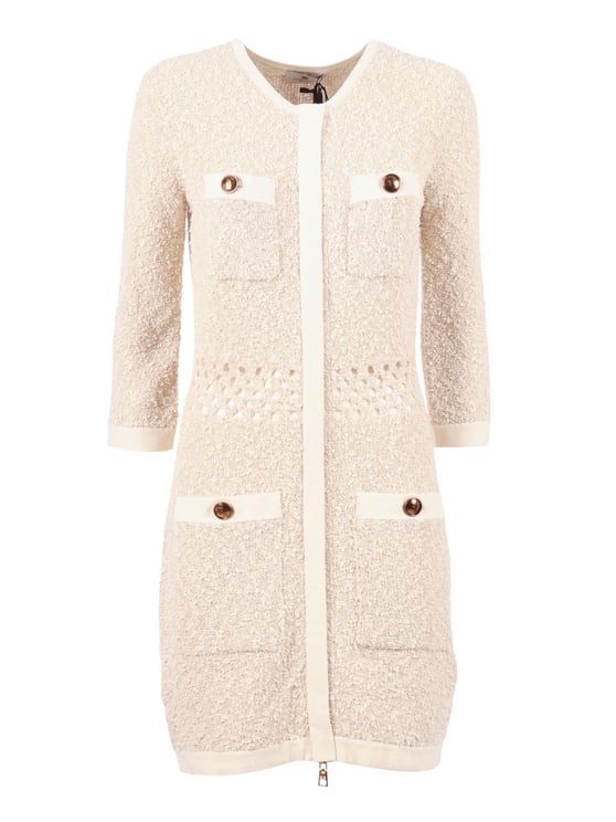 Elisabetta Franchi Textured Metallic Sheen Mini Dress