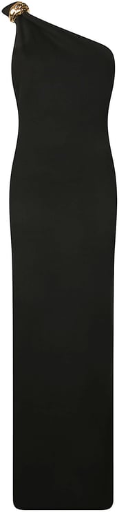 Elisabetta Franchi Red Carpet One Shoulder Long Dress Black