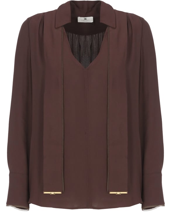 Elisabetta Franchi Shirts Brown