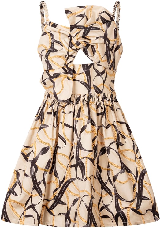 Elisabetta Franchi Abito con Nodo Frontale e Spalline