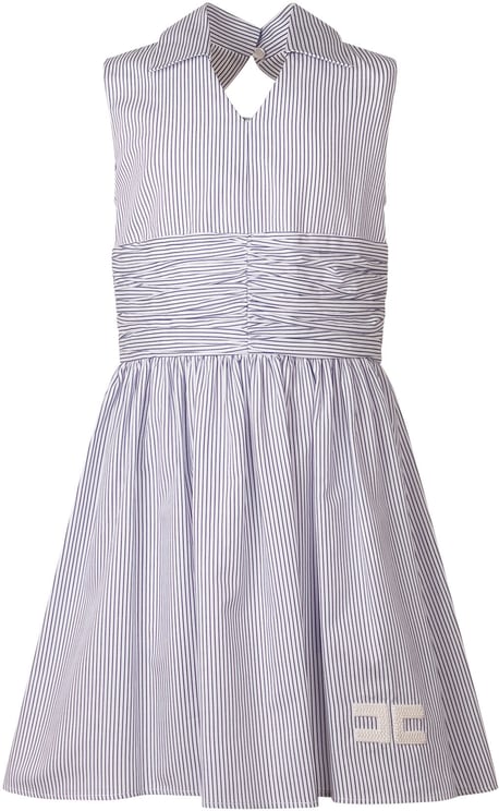 Elisabetta Franchi Abito Senza Maniche a Righe