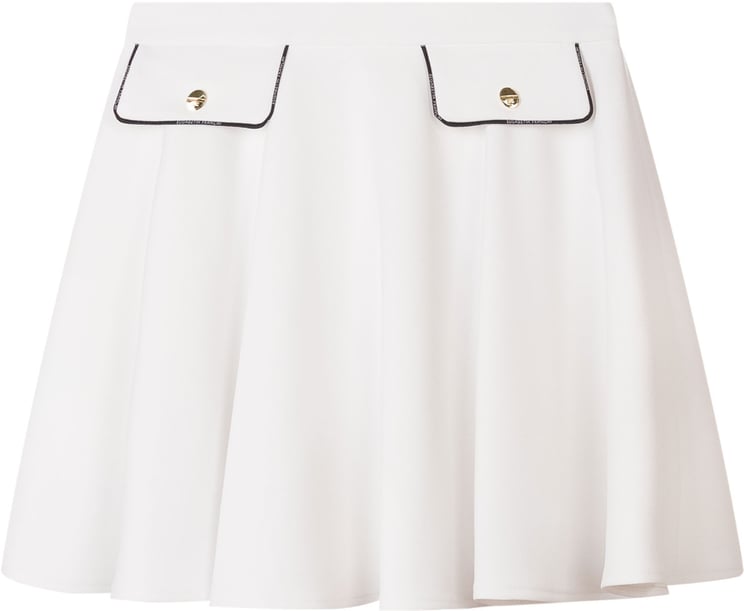 Elisabetta Franchi Gonna in Crepe con Tasche con Patta