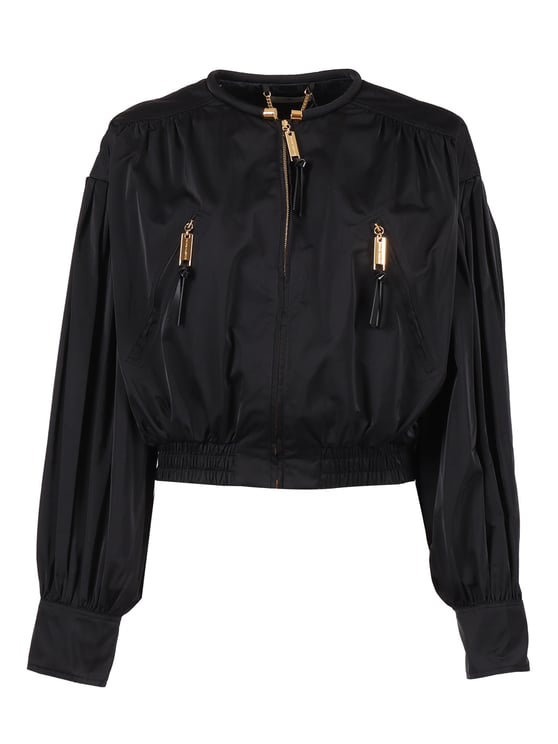 Elisabetta Franchi Cropped Puffed Sleeve Jacket