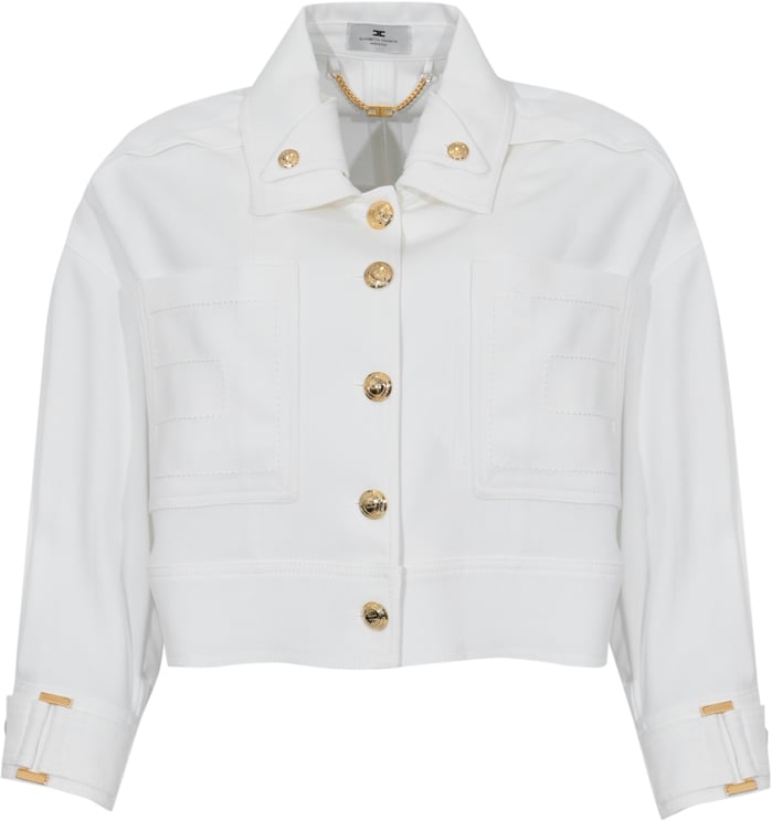 Elisabetta Franchi Coats Ivory