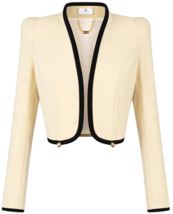 Elisabetta Franchi Jackets Burro/Nero