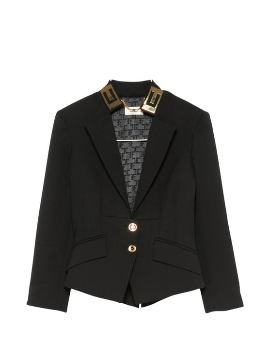 Elisabetta Franchi Giacca Tailored Black Blazer