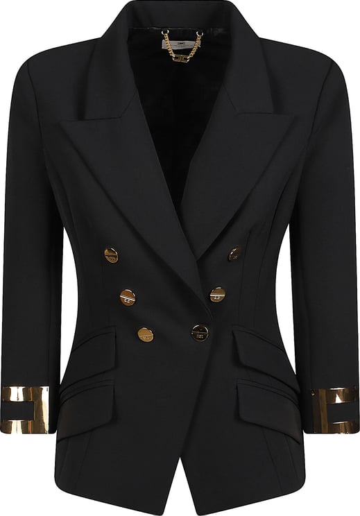 Elisabetta Franchi 3/4 Sleeve Jacket Black