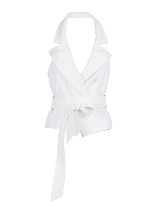Elisabetta Franchi Tailored Deep V Neck Gilet Vest