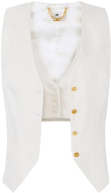Elisabetta Franchi Waistcoats White