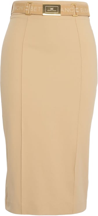Elisabetta Franchi Midi skirt with logo belt