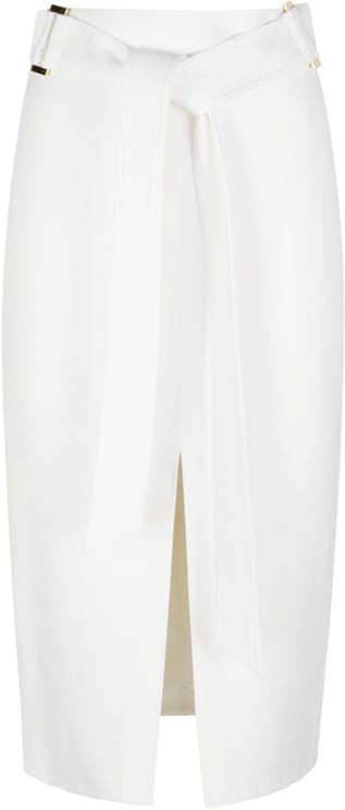 Elisabetta Franchi Belted Skirt White