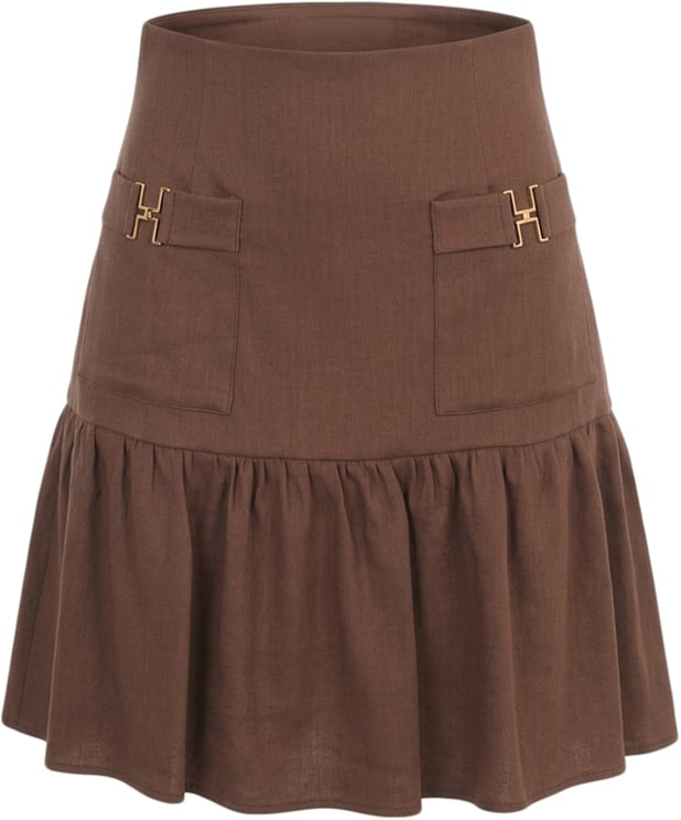 Elisabetta Franchi Linen blend mini skirt