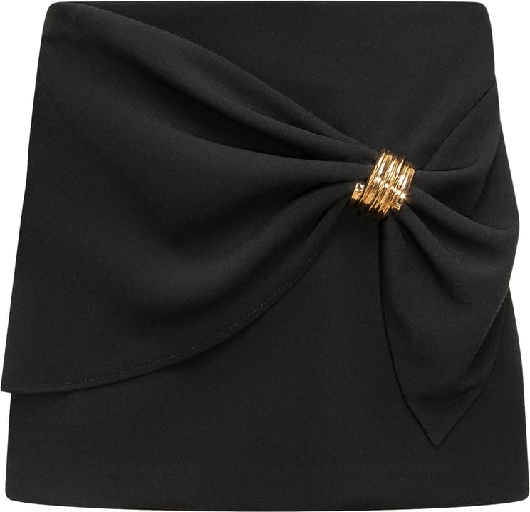 Elisabetta Franchi Gonna Drappeggiata con Dettaglio Anello