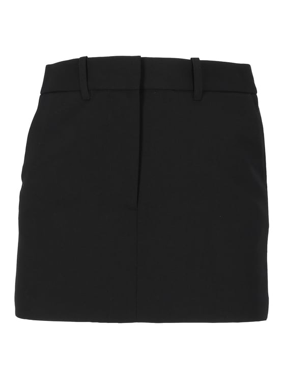 Elisabetta Franchi Fitted Black Mini Skirt With Concealed Closure