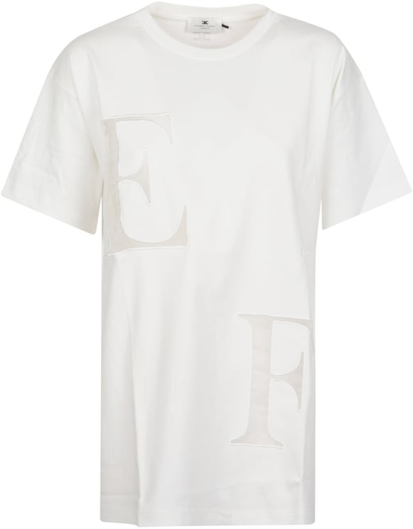 Elisabetta Franchi Lettering T-shirt White