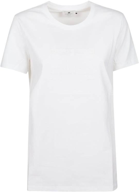 Elisabetta Franchi Embroidered Logo T-shirt White