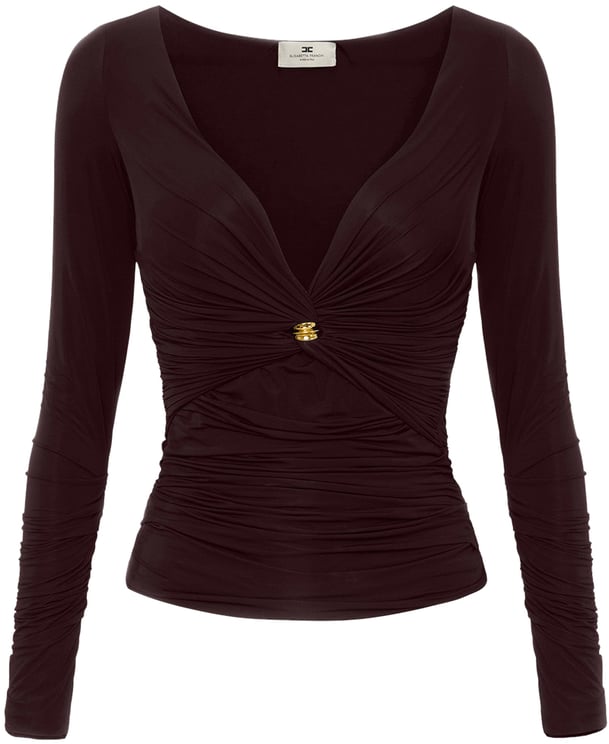 Elisabetta Franchi Sweaters Brown