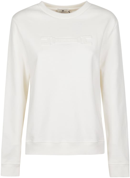 Elisabetta Franchi Embroidered Logo Sweatshirt White