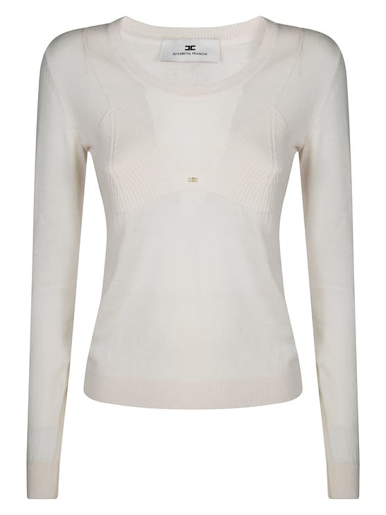 Elisabetta Franchi Fitted Ribbed Knit Top