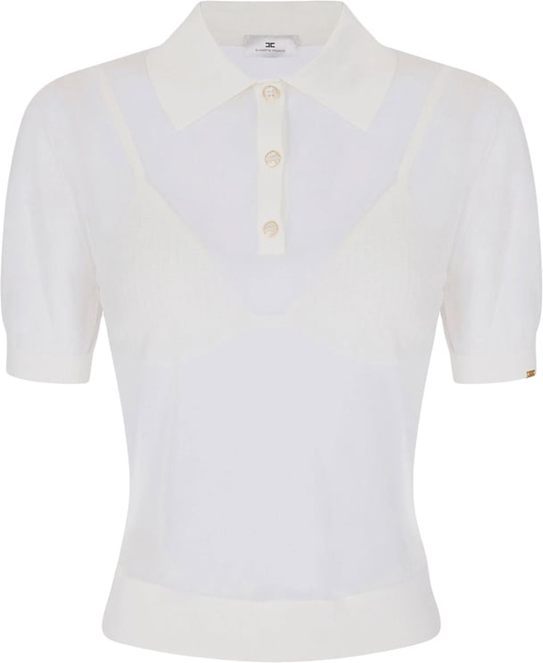 Elisabetta Franchi Semi-transparent polo shirt