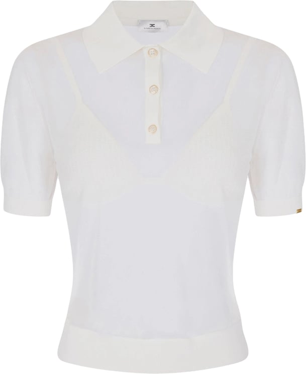 Elisabetta Franchi Semi-transparent polo shirt