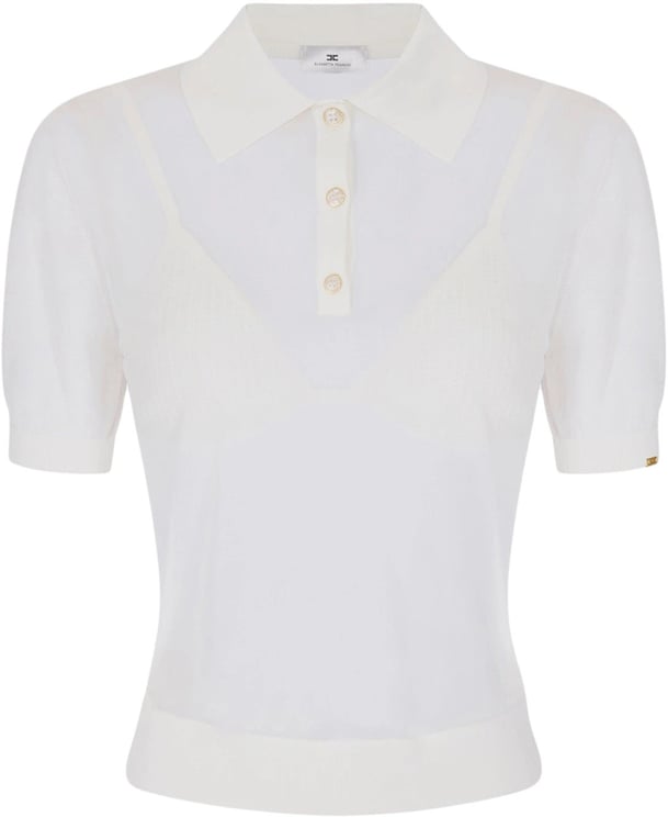 Elisabetta Franchi Semi-transparent polo shirt