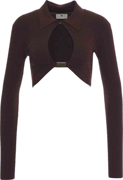 Elisabetta Franchi Knit top with logo details