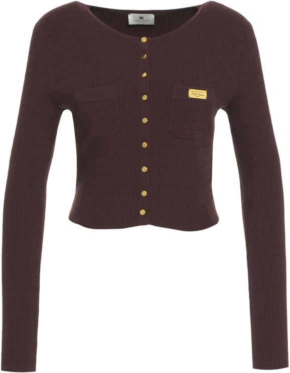 Elisabetta Franchi Cardigan with logo detail