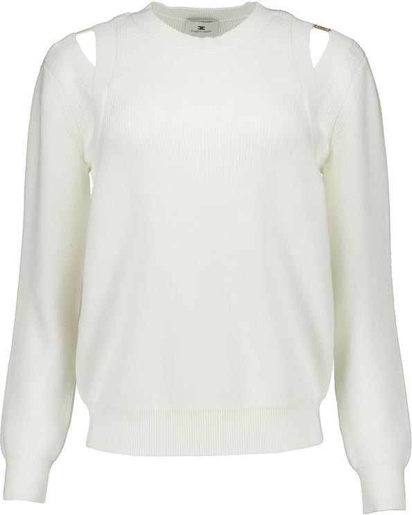 Elisabetta Franchi Elisabetta Franchi Women's Knitted Sweater Sweaters Ecru Mk98s61e2