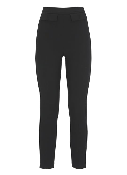 Elisabetta Franchi Black Pants With Logoed Pants