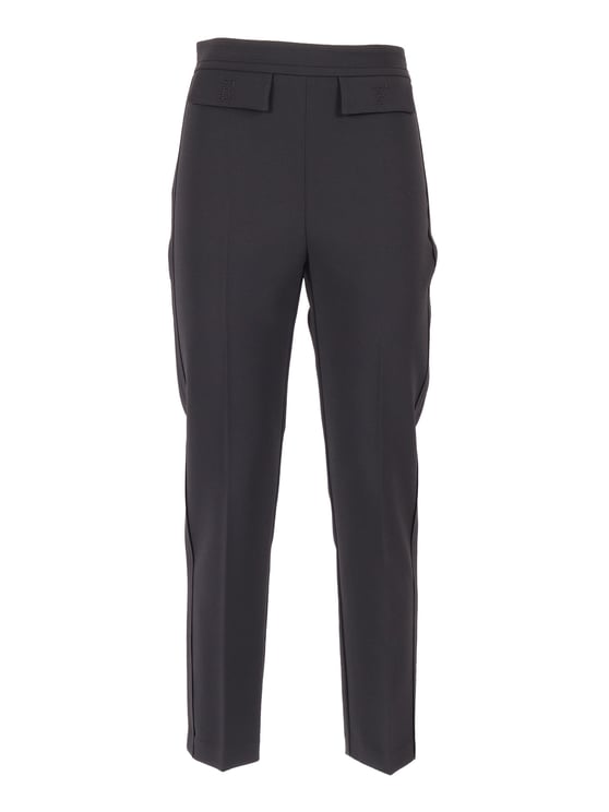Elisabetta Franchi Slim Tapered Mid Rise Straight-Leg Pants