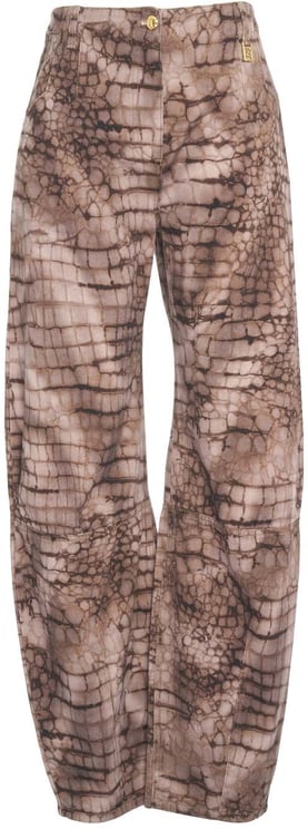 Elisabetta Franchi Python-effect jeans
