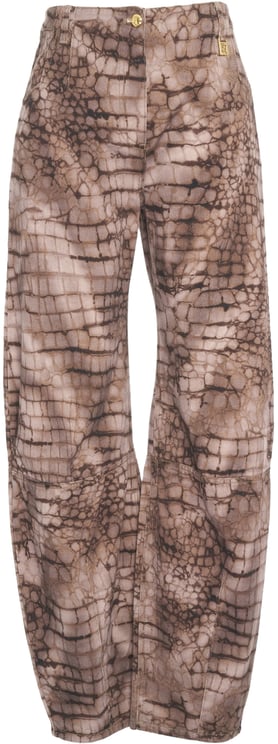 Elisabetta Franchi Python-effect jeans