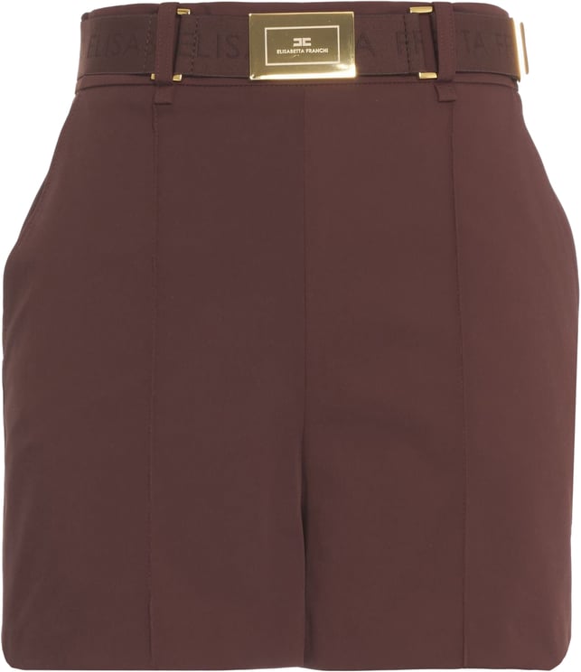 Elisabetta Franchi Shorts with logo belt