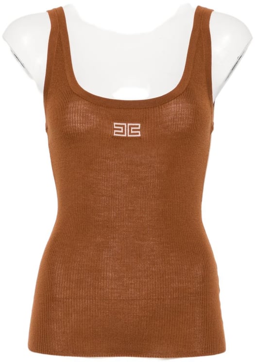 Elisabetta Franchi Top Brown