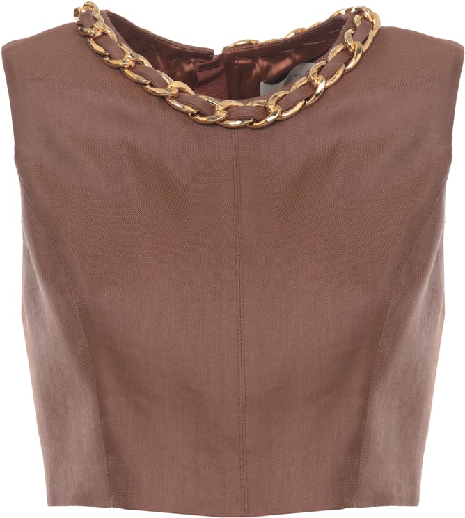 Elisabetta Franchi Top Brown