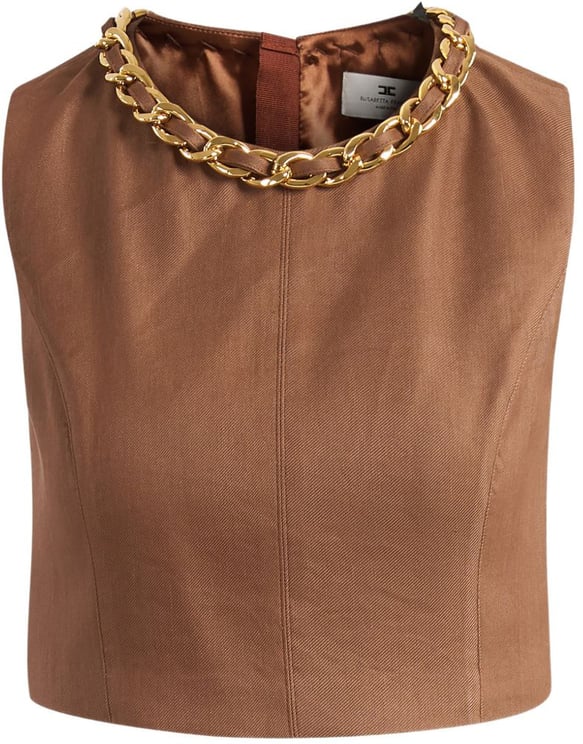 Elisabetta Franchi Top Brown