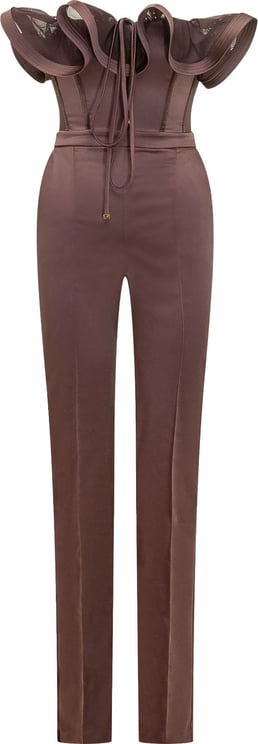 Elisabetta Franchi Tuta con Spalle Drappeggiate