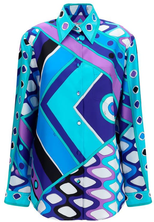 Emilio Pucci Emilio Pucci Blue Silk Shirt