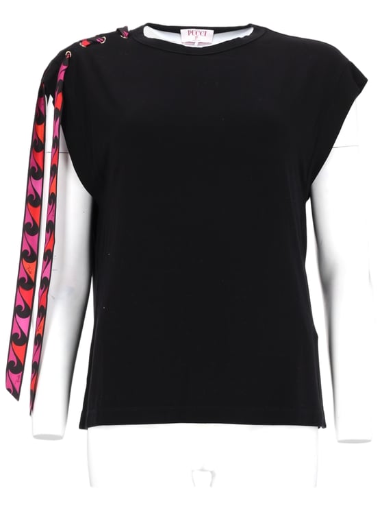 Emilio Pucci Iride Viscose-Blend Ribbon T-Shirt