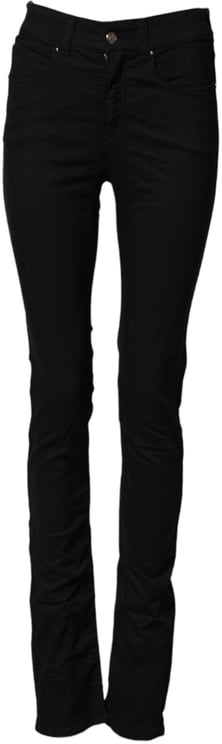 Emporio Armani Armani Jeans Black Mid Waist Cotton Stretch Skinny Denim Jeans