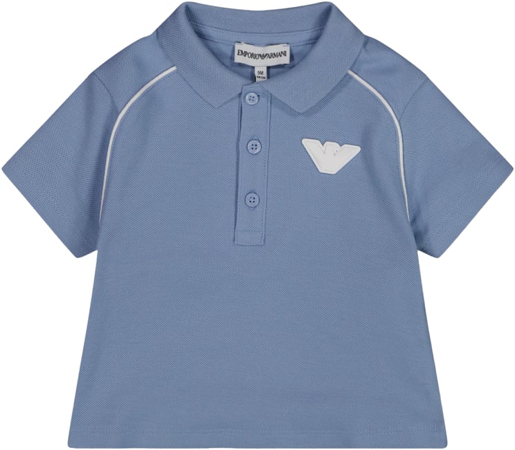 Emporio Armani Armani Baby Jongens Polo In Licht Blauw
