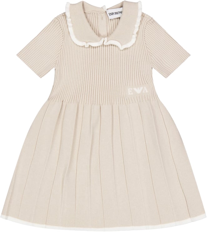 Emporio Armani Armani Baby Meisjes Jurk In Beige