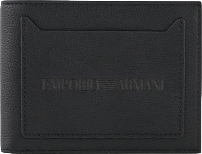 Emporio Armani Tumbled Leather Bifold Card Wallet